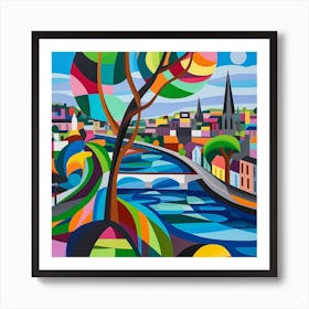 Abstract Travel Collection Dublin Ireland 4 Art Print