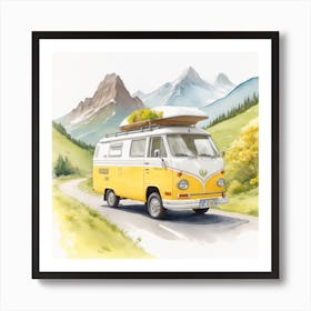 Vw Camper Van 1 Art Print