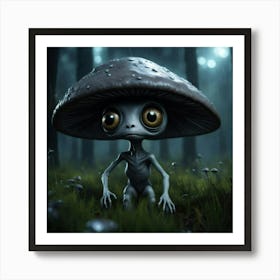 Alien In The Forest Art Print