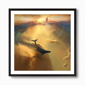 Whale In The Sky Art Print