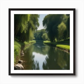 River In The Forest 3 Art Print