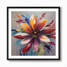 Abstract Flower Paintings 1 Art Print