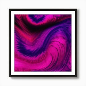 Fusia waves Art Print