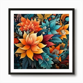 Colorful Flowers Art Print