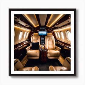 Private Jet Interior Art Print