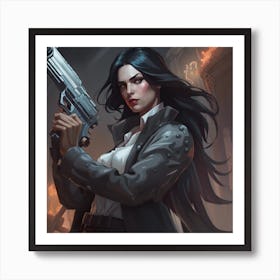 Sinister Ghost Woman Art Print