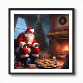 Christmas Santa 41 Art Print