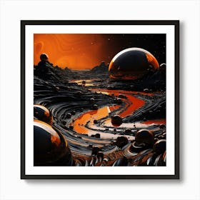 Amber Bubbling Art Print