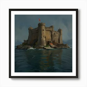 Castle In The Water Art Print