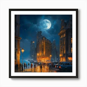 Night In The City Art Print