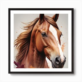 Horse Portrait Art Print