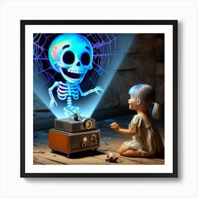 Skeleton Projector Art Print