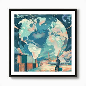 Illustration Of The World Art Print