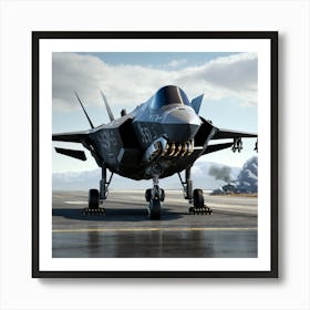 F35 Fighter Jet As A Transformer (2) Art Print