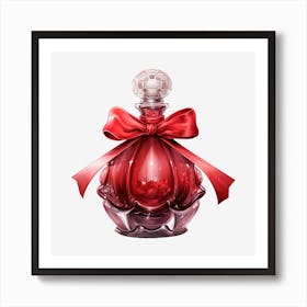 Red Perfume Bottle 12 Art Print