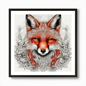 Fox Head Art Print