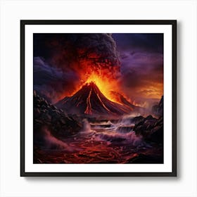 Lava Eruption 2 Art Print