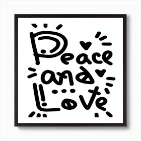 Peace And Love Art Print