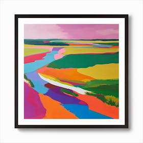 Colourful Abstract The Broads England 3 Art Print