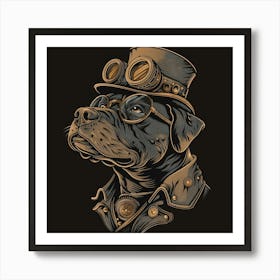 Steampunk Dog 5 Art Print