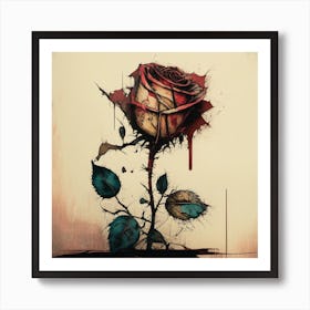 Withered Rose Art Print