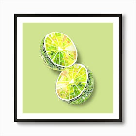 Disco Ball Lemon Art Print