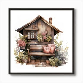 Garden House Art Print