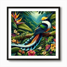 Bird In The Jungle Art Print