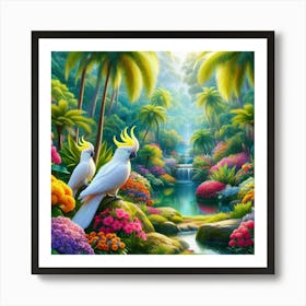 Two Cockatoos Art Print