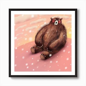 Bear in the spring Art Print