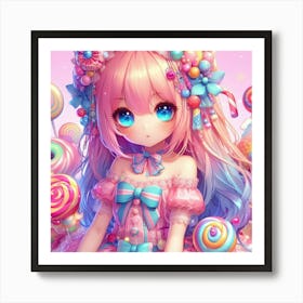 Lollipop Girl Art Print
