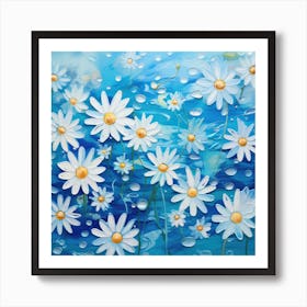 Daisies In Water Art Print