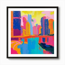 Abstract Travel Collection Bangkok Thailand 3 Art Print