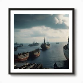 Naval Warfare - Ships at Sea 5 Art Print