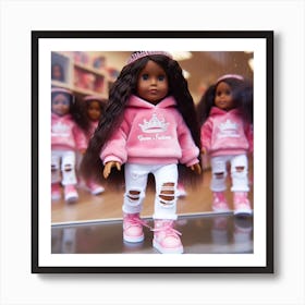 African American Girl Dolls Art Print