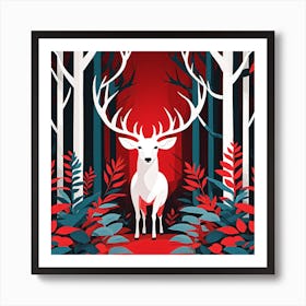 Deer In The Forest 1 Art Print