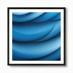 Abstract Blue Wave 1 Art Print