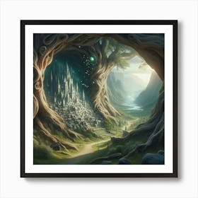 City In The Forest 1 Art Print