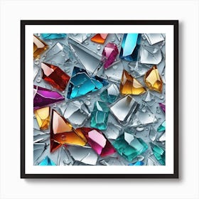 Colorful Diamonds Art Print