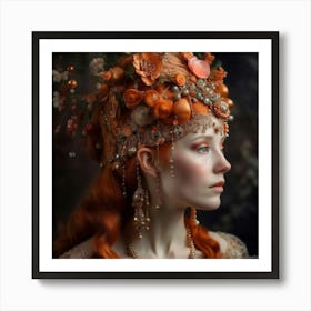 Woman With Red Hair Art Print