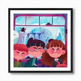 The Train Square Art Print