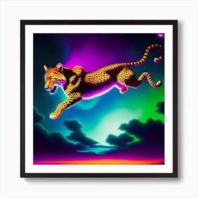 Cheetah In The Sky Art Print