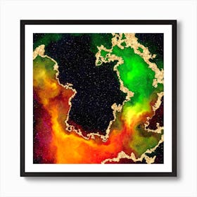 100 Nebulas in Space with Stars Abstract n.094 Art Print