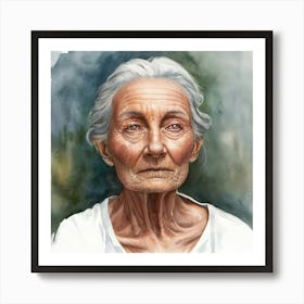 Portrait Of An Old Woman 3 Art Print