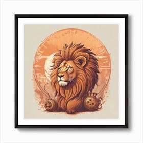 Lion Of The Zodiac Art Print