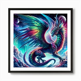 Dragon In Space Art Print