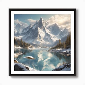 Mountain Lake Art Print