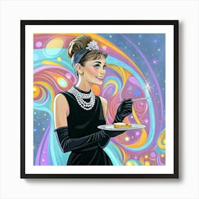 Retro Audrey Hepburn Affiche