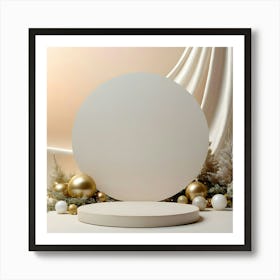 White Christmas Table 3 Art Print