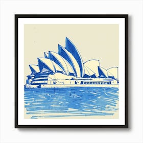 A Sydney Opera House In Sydney Hand Drawn Sketch 1720432938 4 Art Print